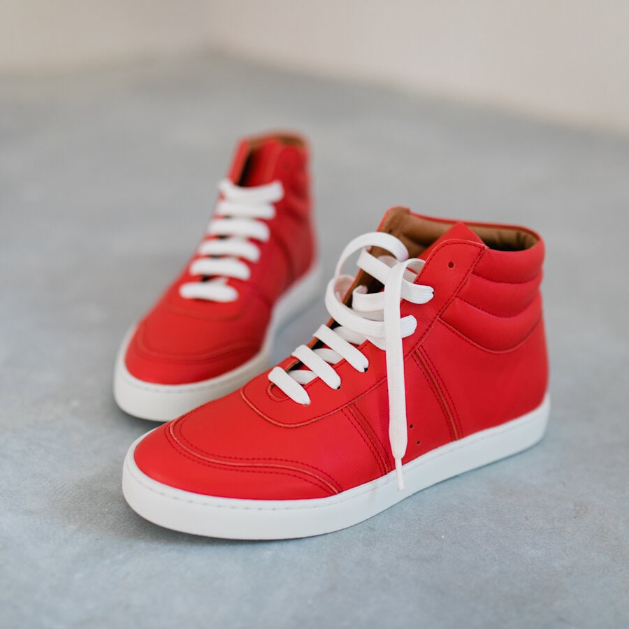 Base high sneaker - red