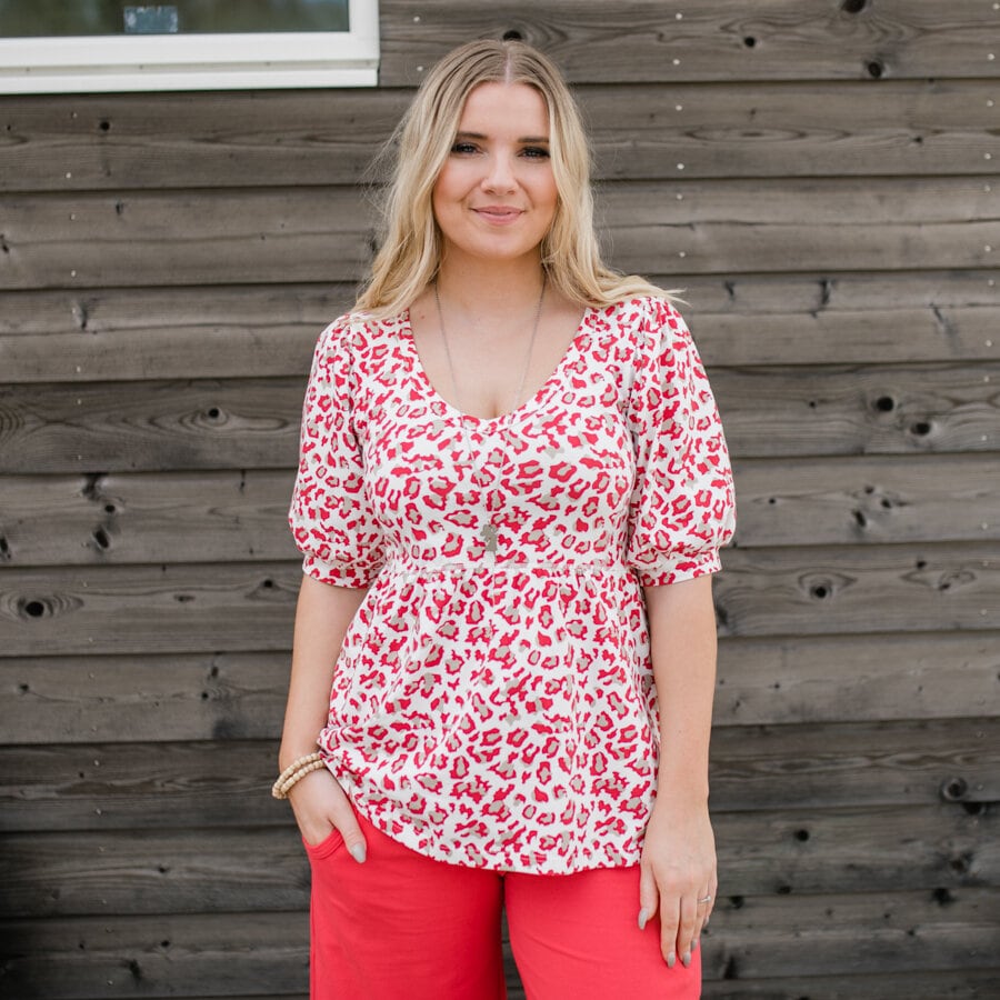 Make a wish blouse short puff sleeve - kiba soft white