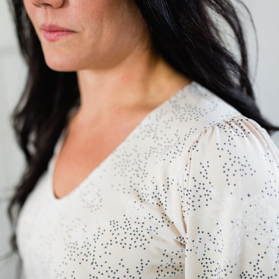 Line blouse - french garden soft sand