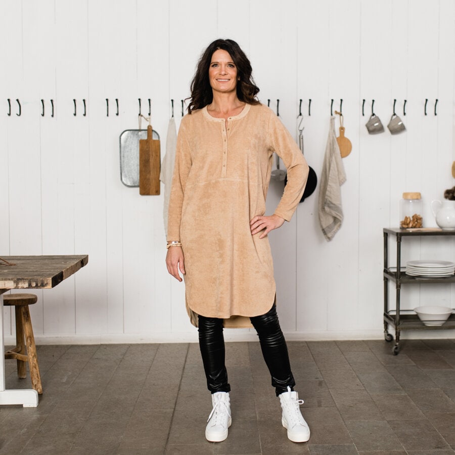 Trust terry dress - warm beige