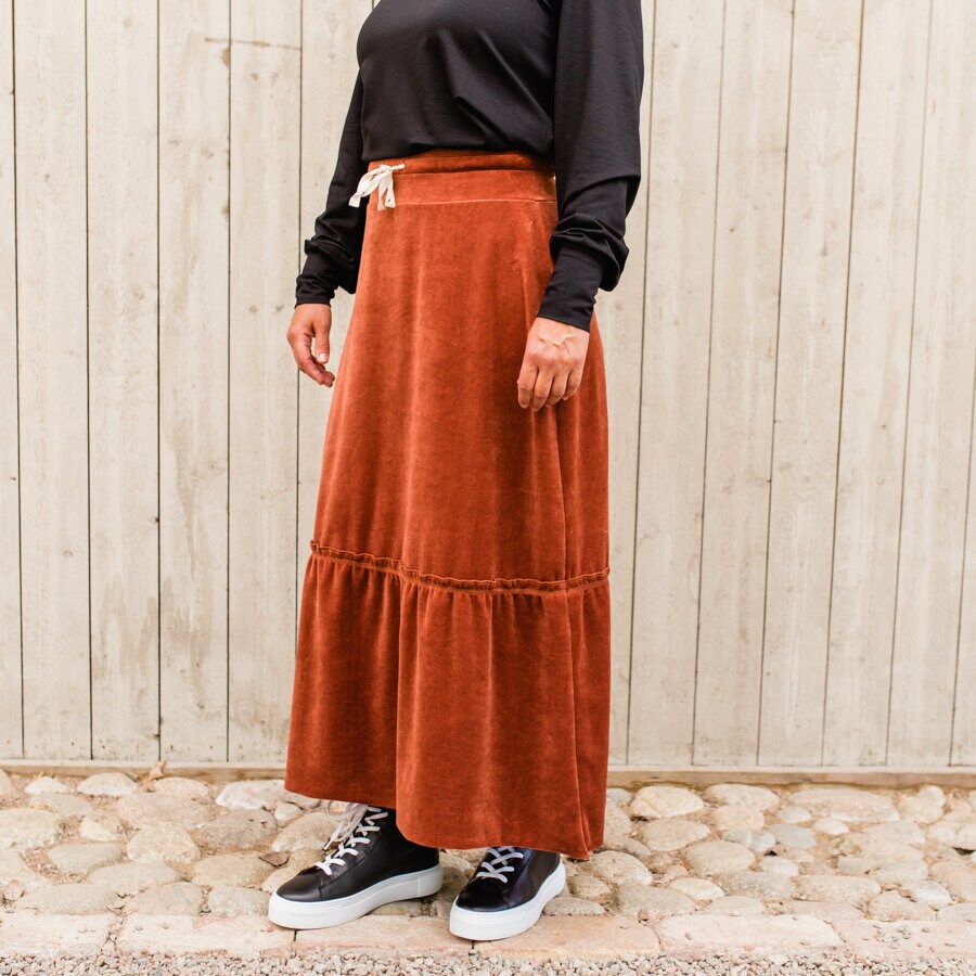 Wonder long skirt - root brown