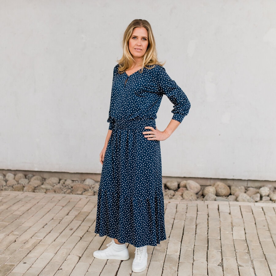 Corinne dress - rome indigo