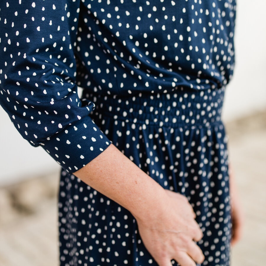 Corinne dress - rome indigo