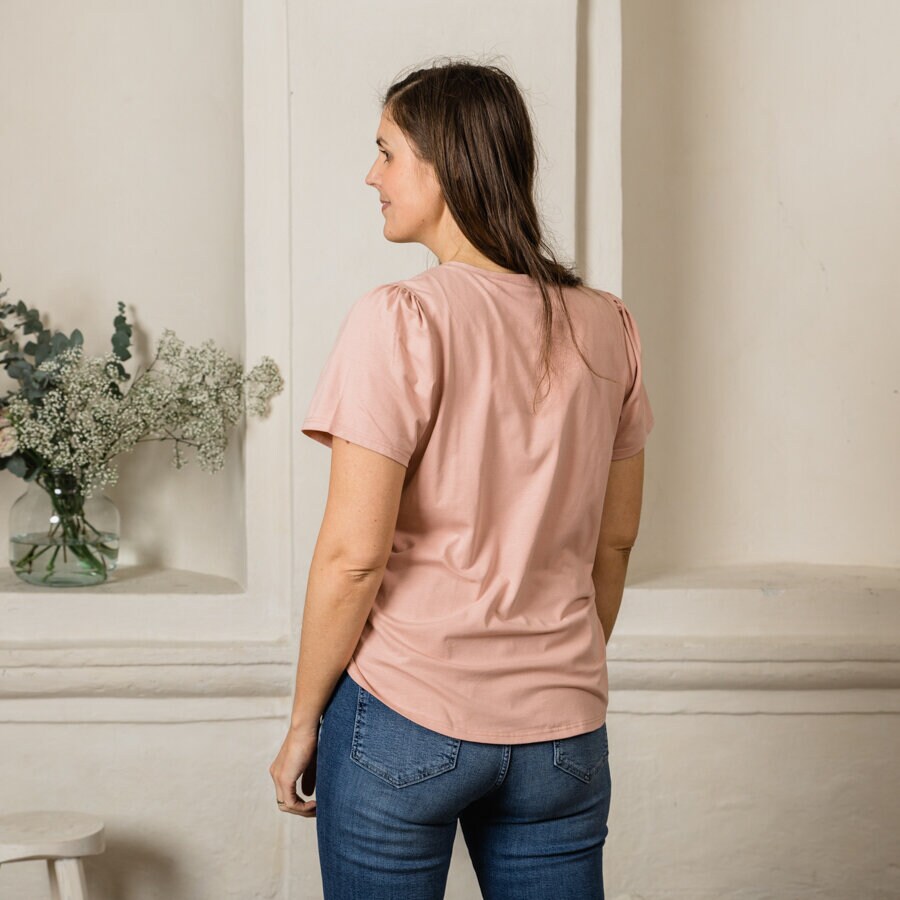Mae top - dove peach