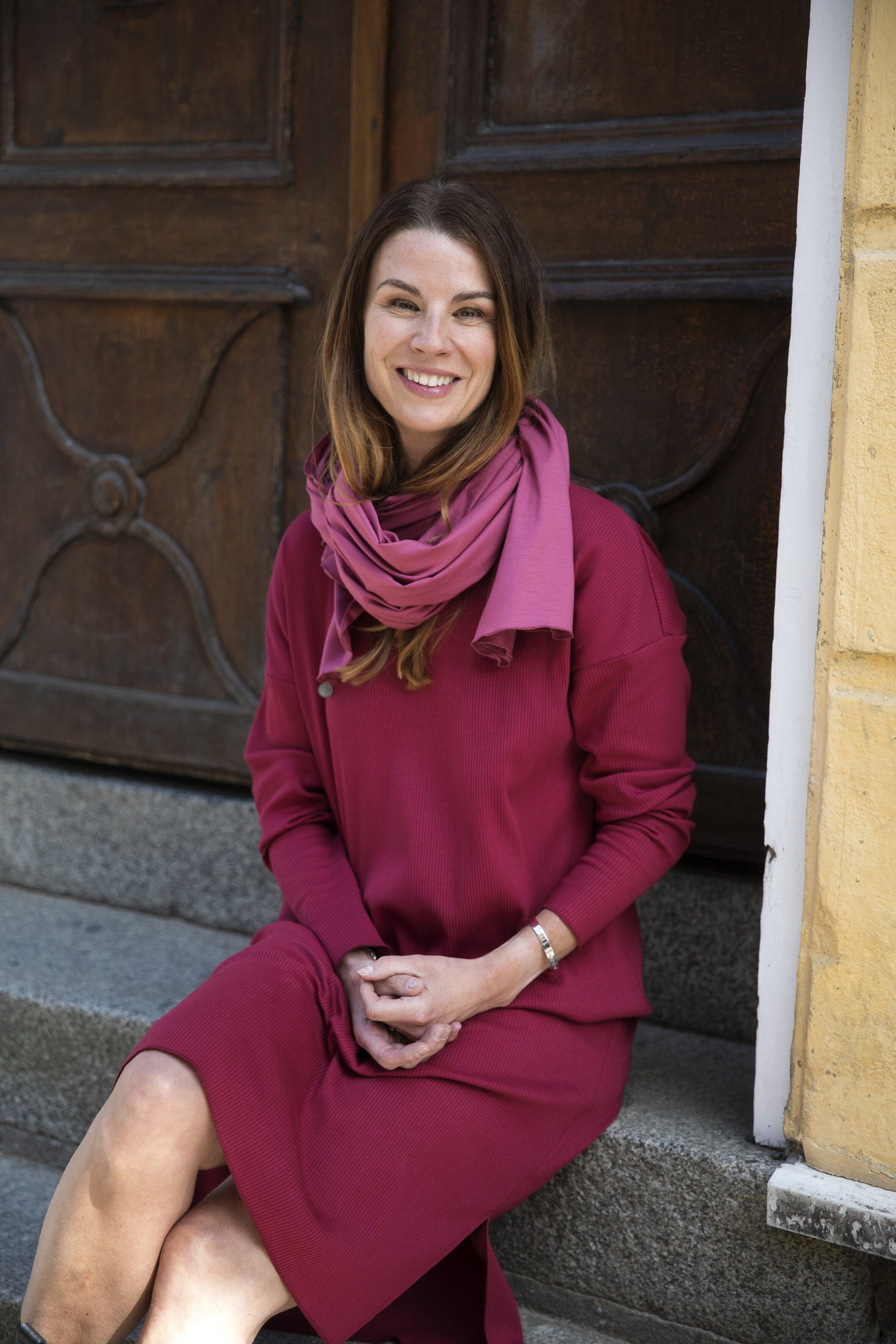 Kayla dress - winered