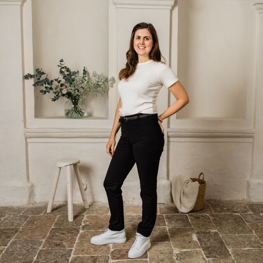 Tab pants - black