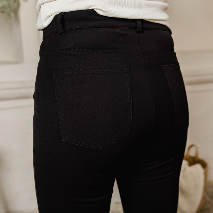 Tab pants - black