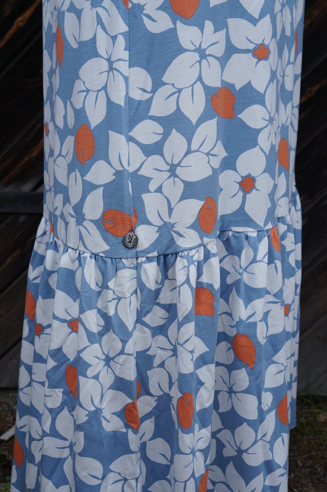 Camila dress - gardenia riviera blue