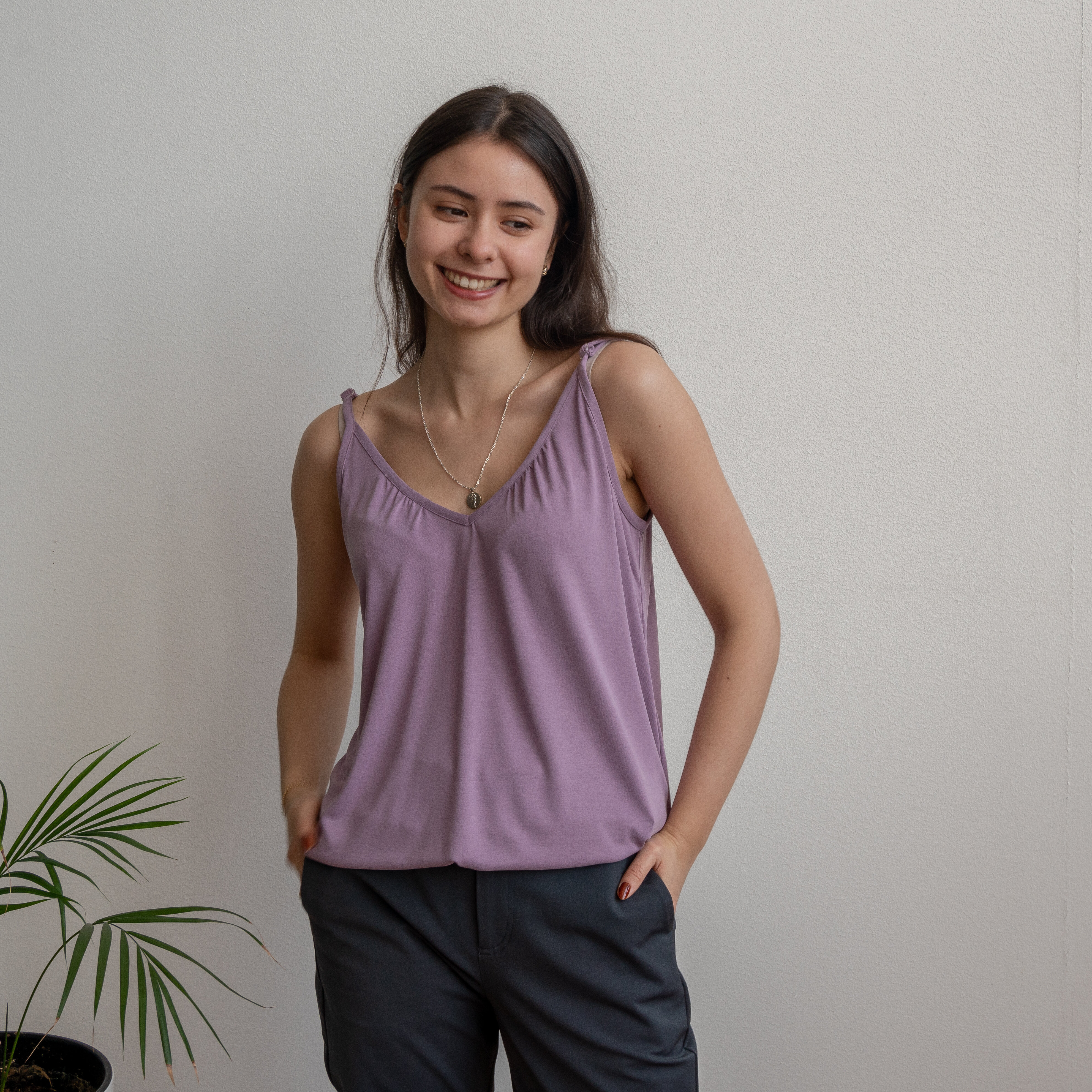 Rich singlet - frosty lilac