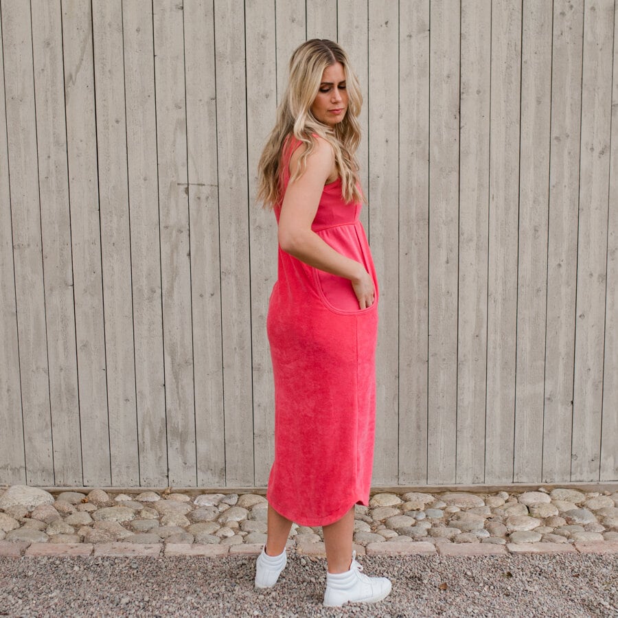 Make a wish long dress - berry