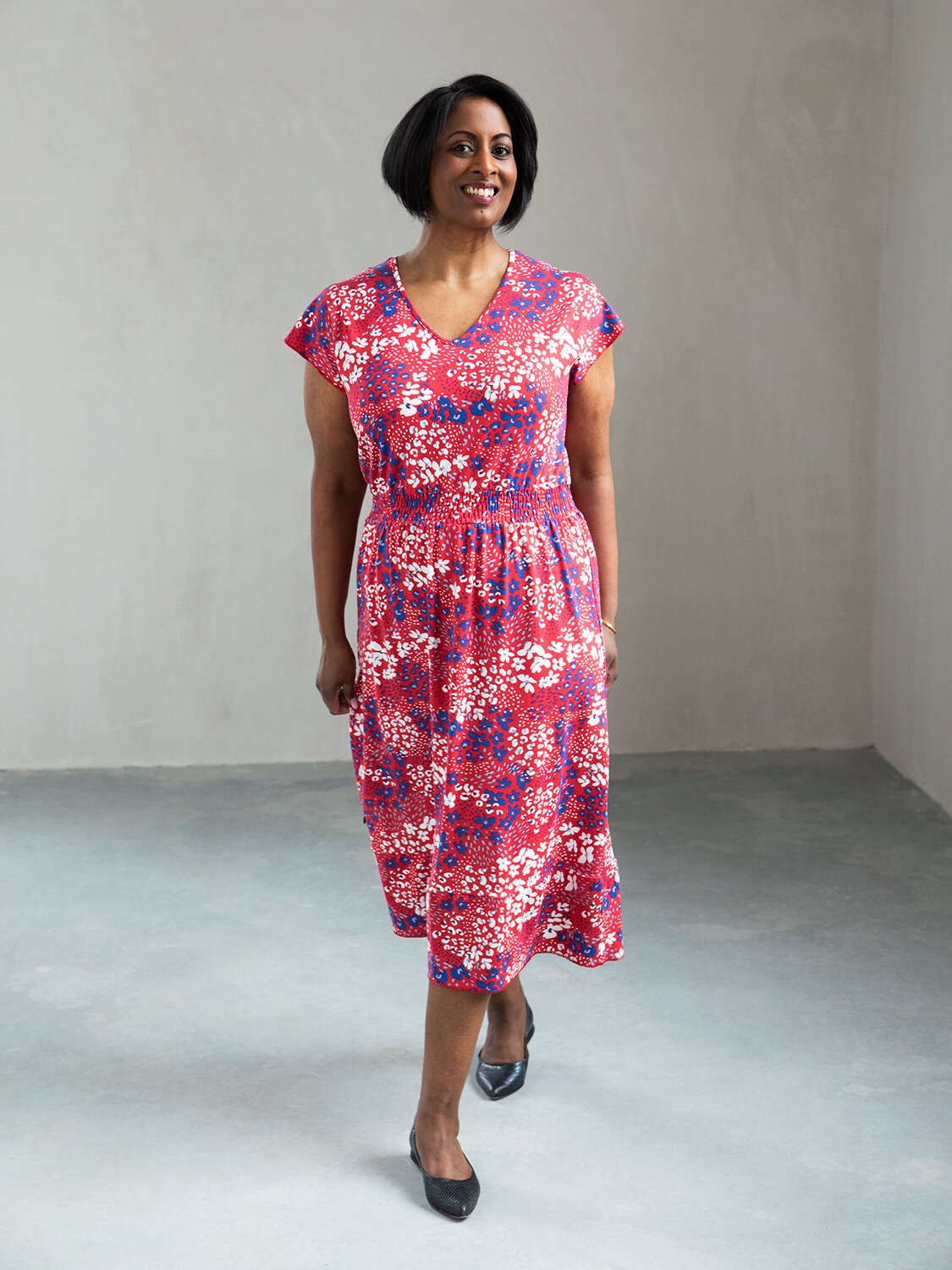 Hedda dress - meadow sweet cherry