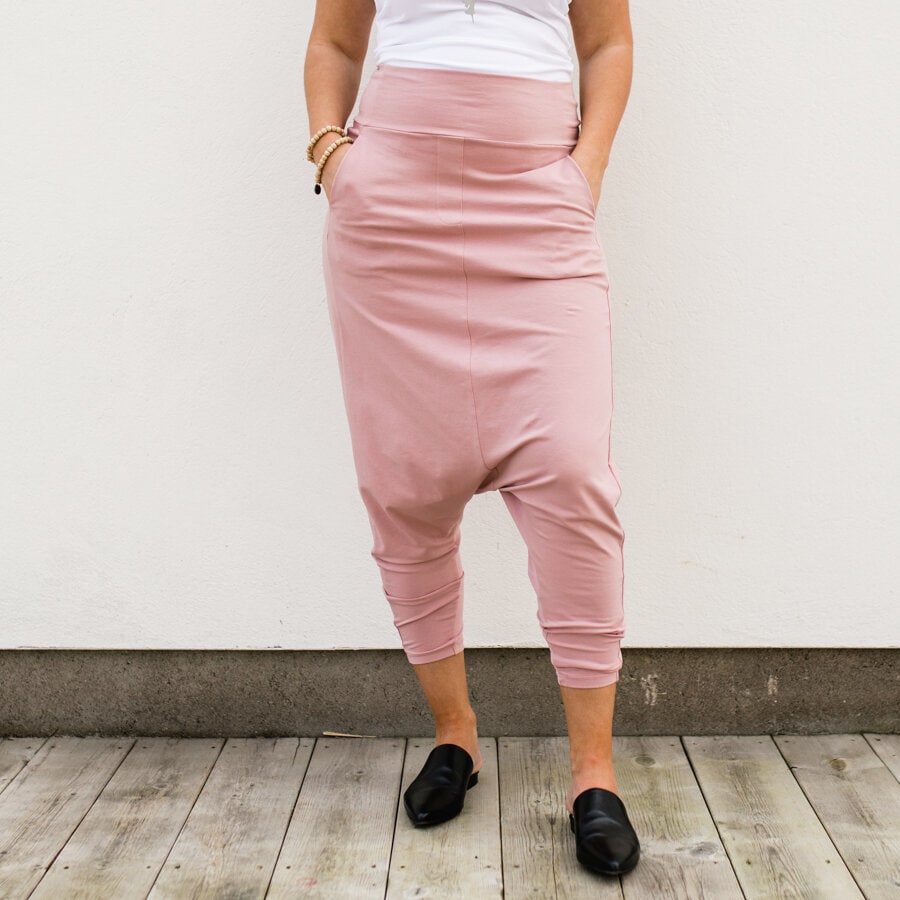 Laid back pants - shadow rose