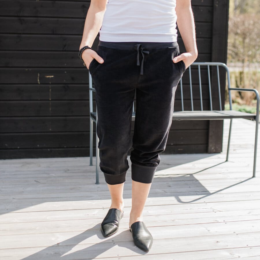 Holiday pants terry - black