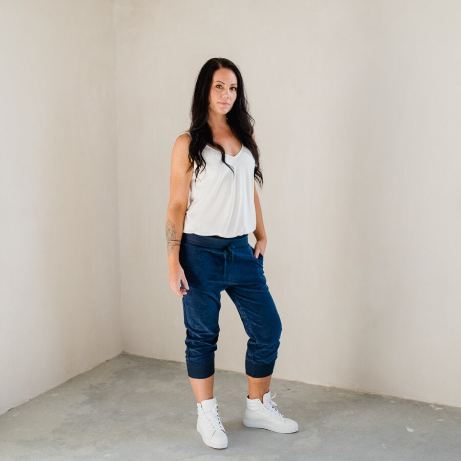 Holiday pants terry - indigo
