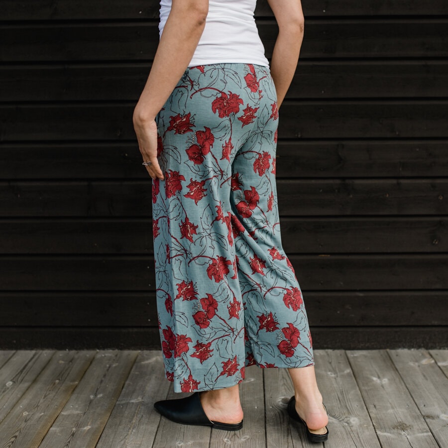 Da Capo pants - herb green water