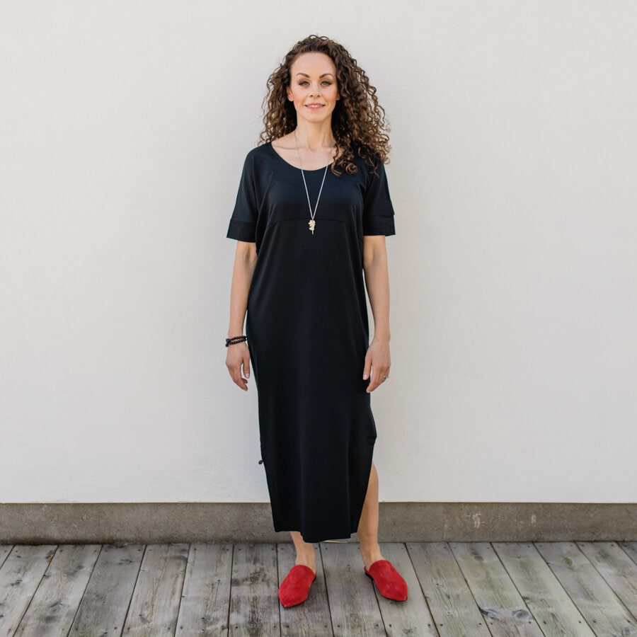 Inbetween slipper - red suede