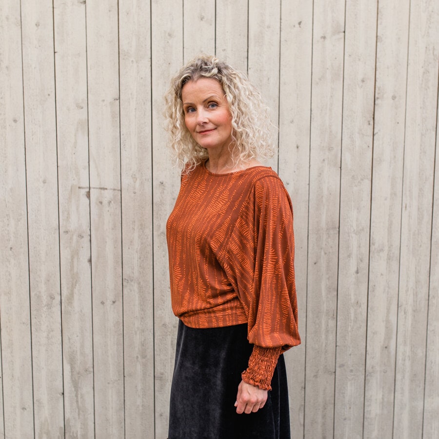 Mimic blouse - collin root brown
