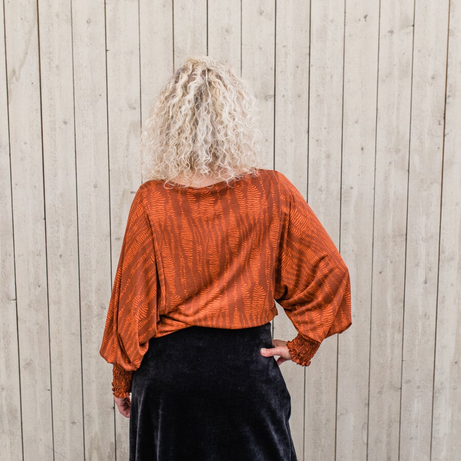 Mimic blouse - collin root brown