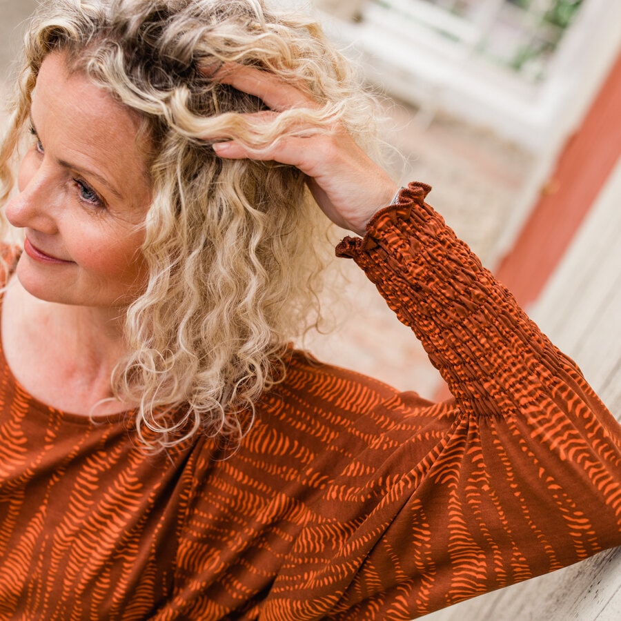 Mimic blouse - collin root brown