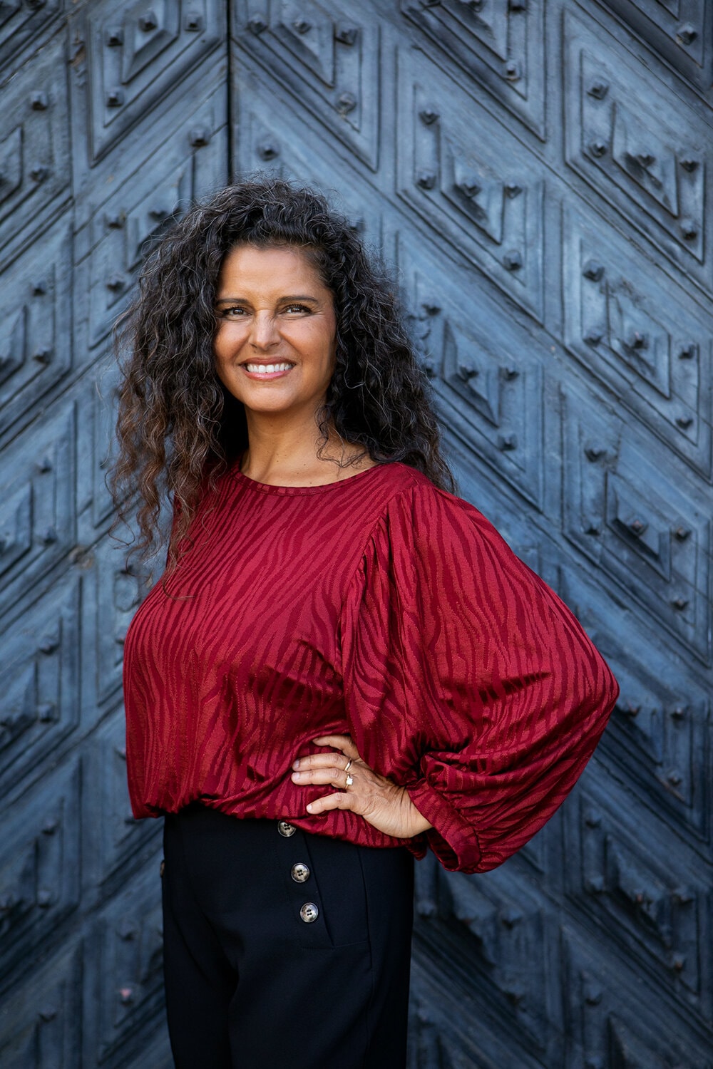 Trip blouse - dark cherry