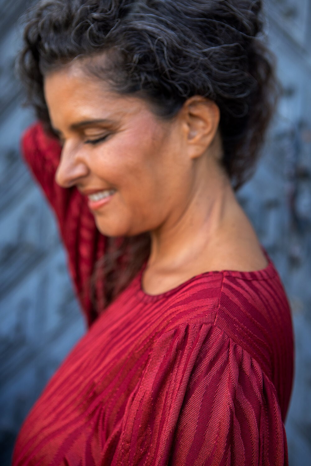 Trip blouse - dark cherry