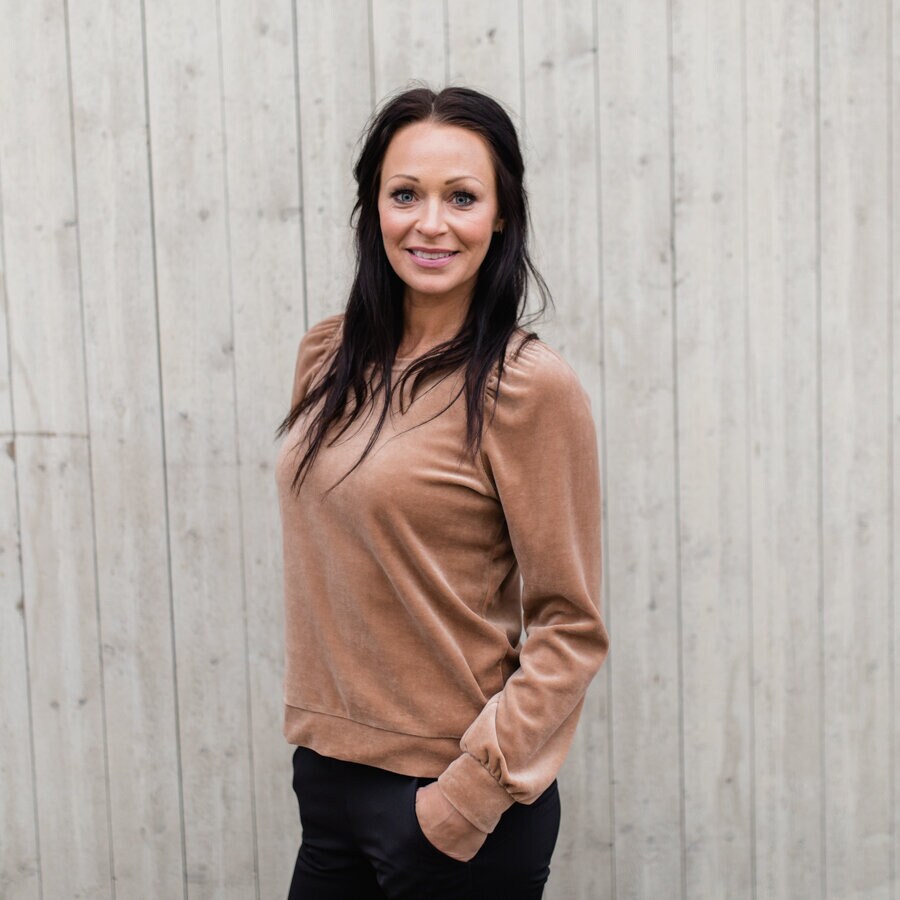 Reach velour sweater - fuzzy brown