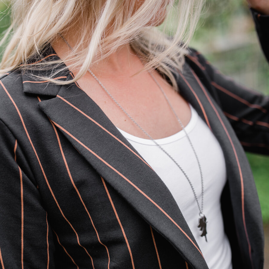 Tiding blazer - pitch dusk grey