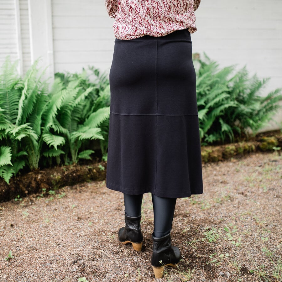 Point skirt jersey - black