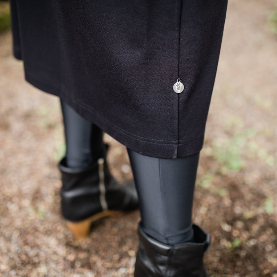 Point skirt jersey - black