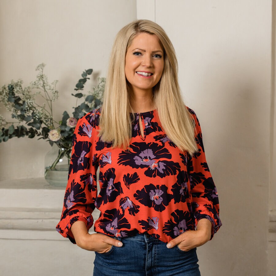 Podium blouse - tonga soft red