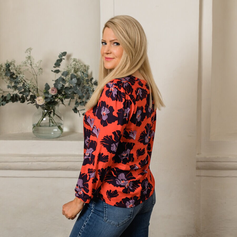 Podium blouse - tonga soft red