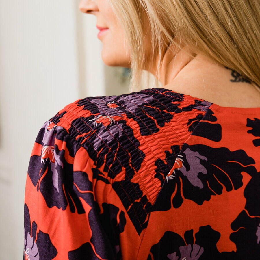 Podium blouse - tonga soft red
