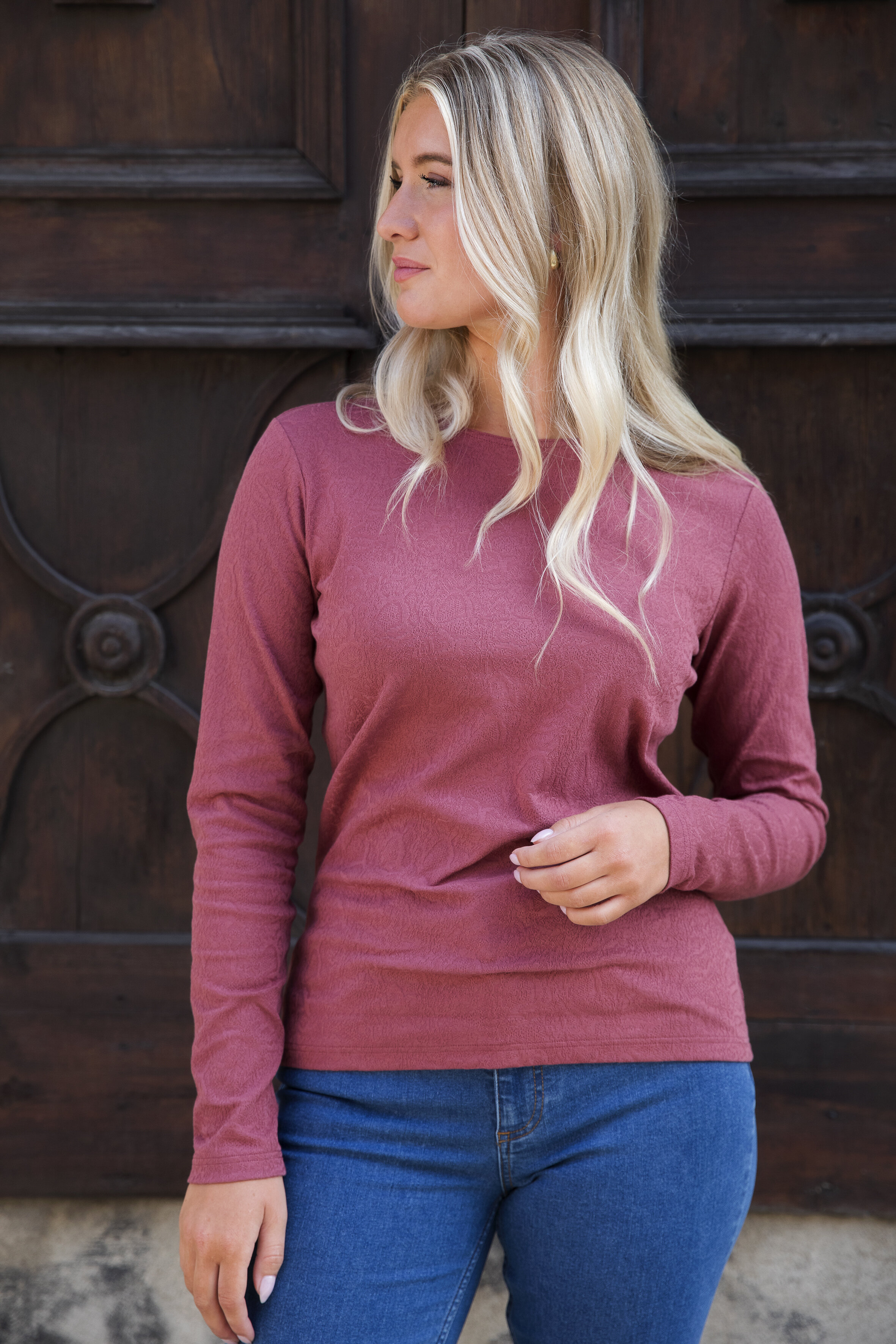 Nora top - plum red