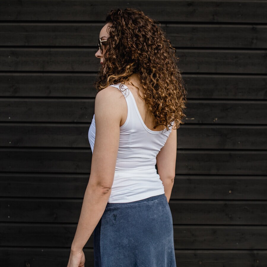 Just a singlet v-neck - white