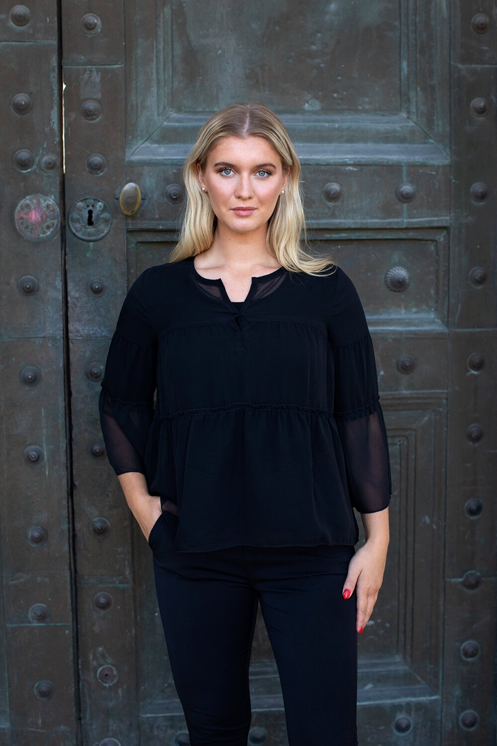Prediction blouse - sheer black