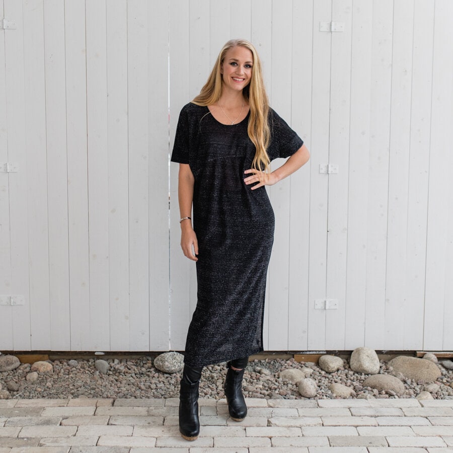 Chorus dress - shimmer black