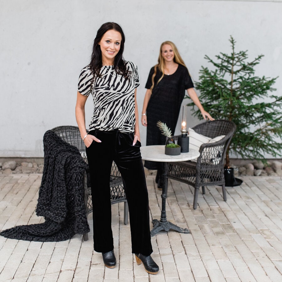 Rythm pants glam velour - black