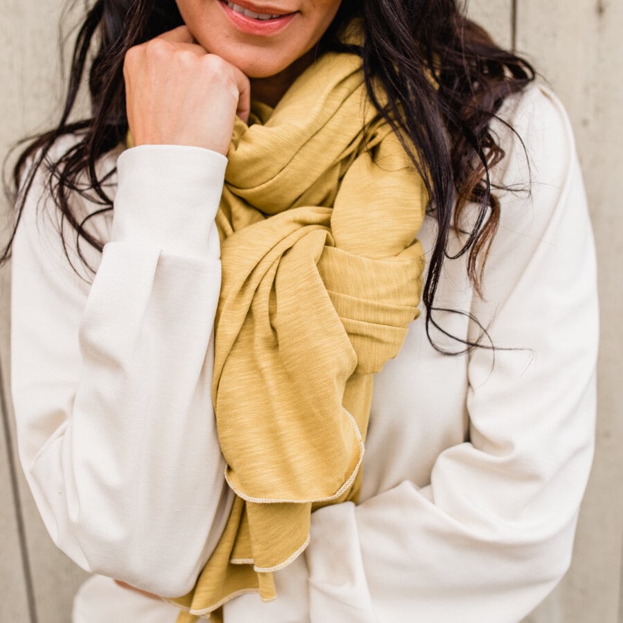 Sally shawl - iris yellow