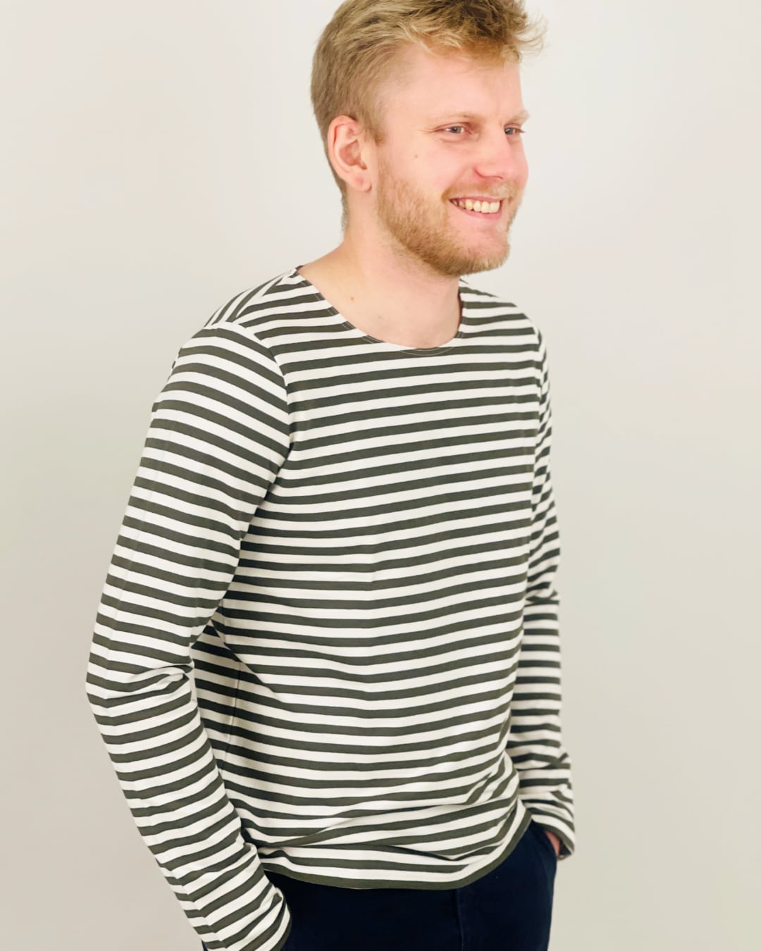 Legend sweater - striped olive