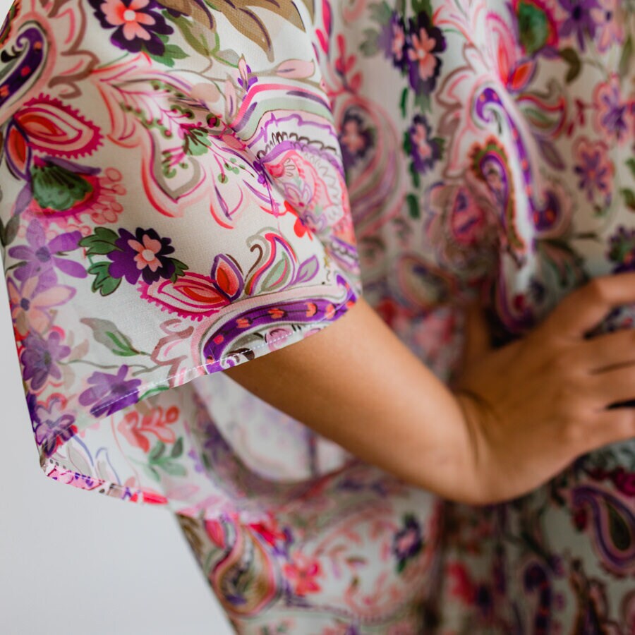 Enna caftan - paisley pink