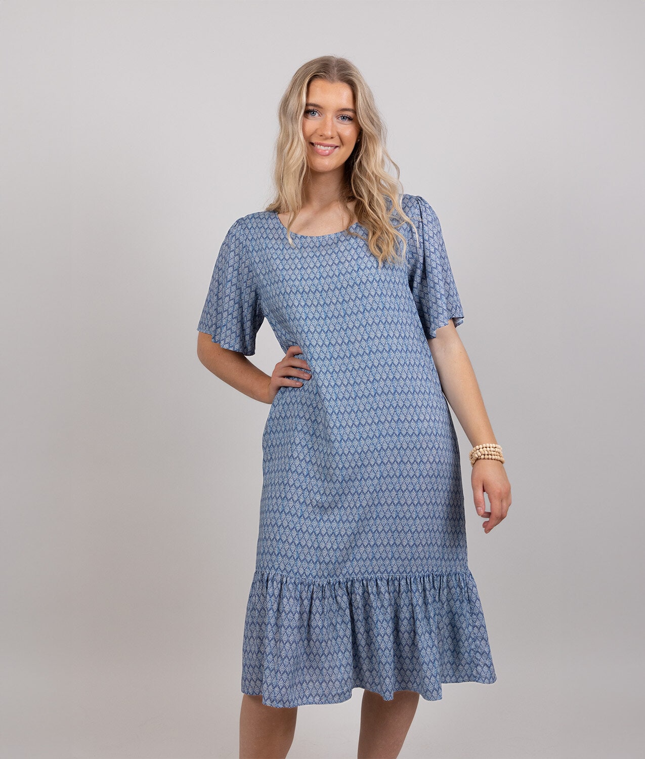 Fiona dress - cone mid blue