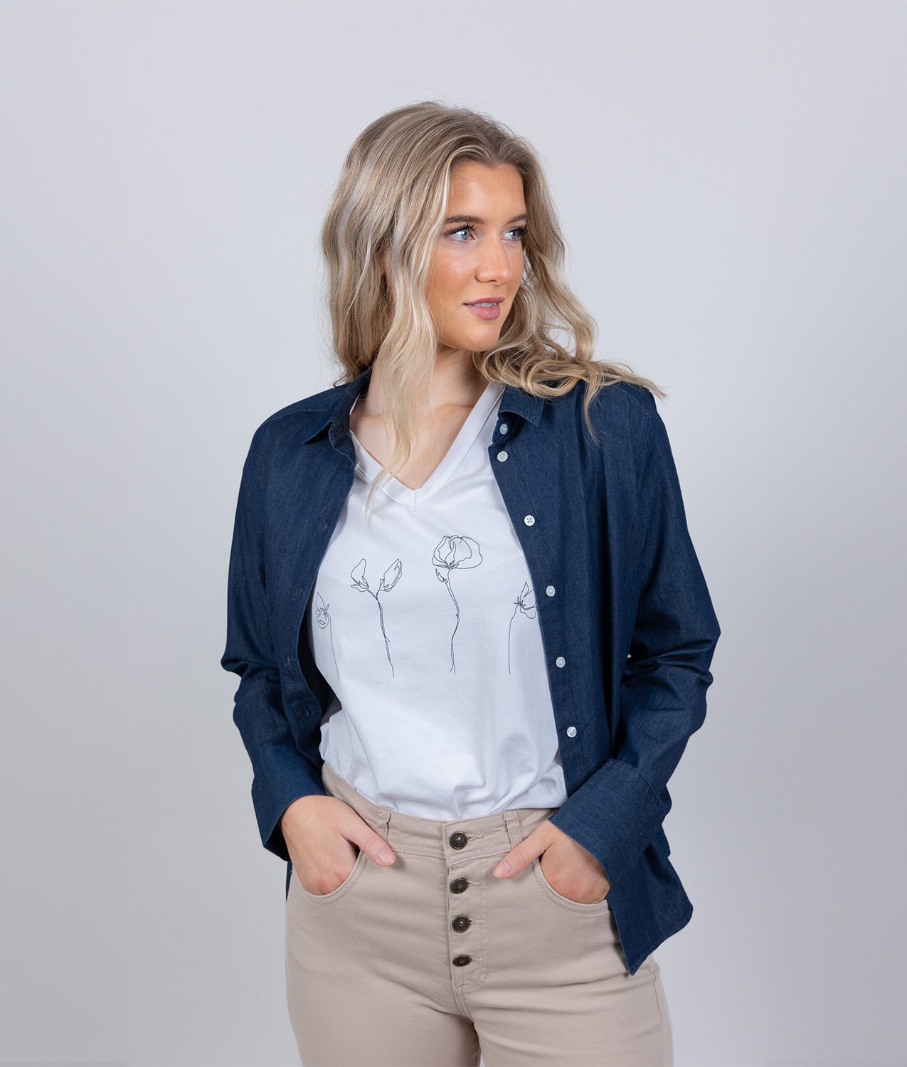 Alice shirt - denim blue