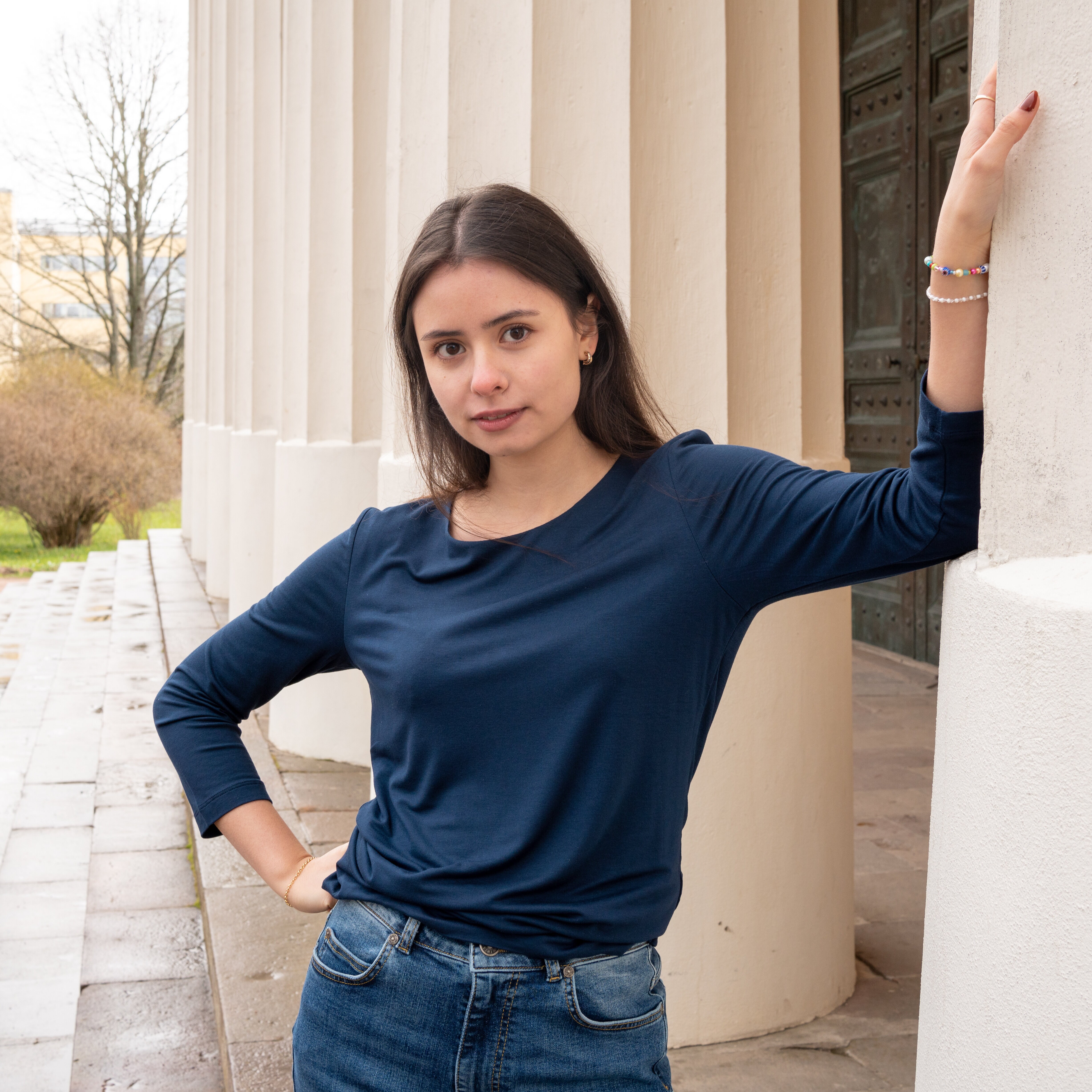 Elena top - navy 