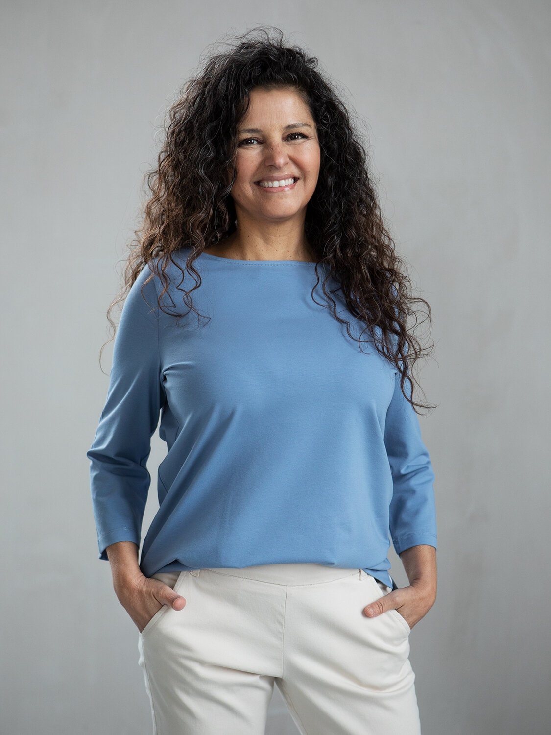 Matilde top - faded denim