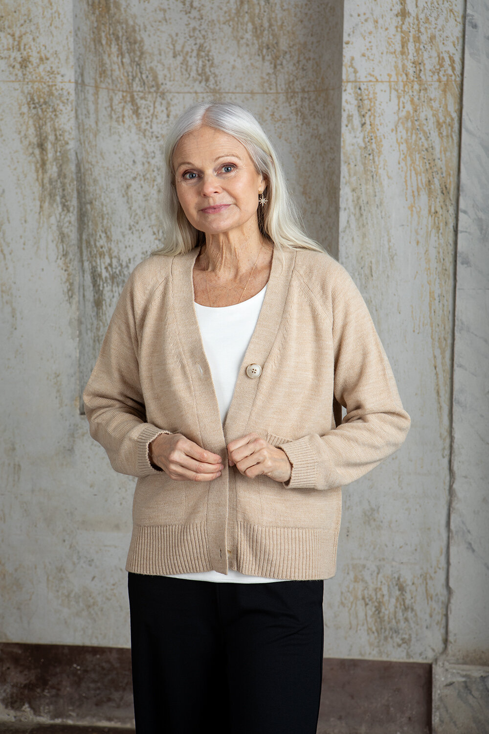 Felicia cardie - light beige melange