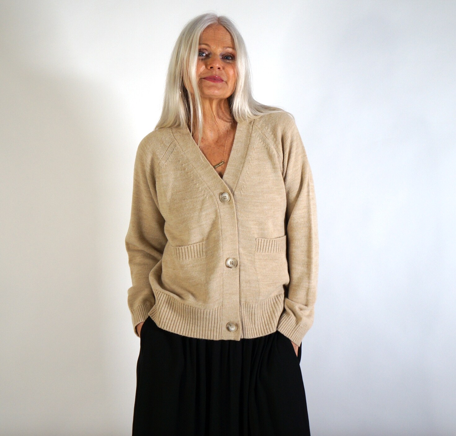 Felicia cardie - light beige melange