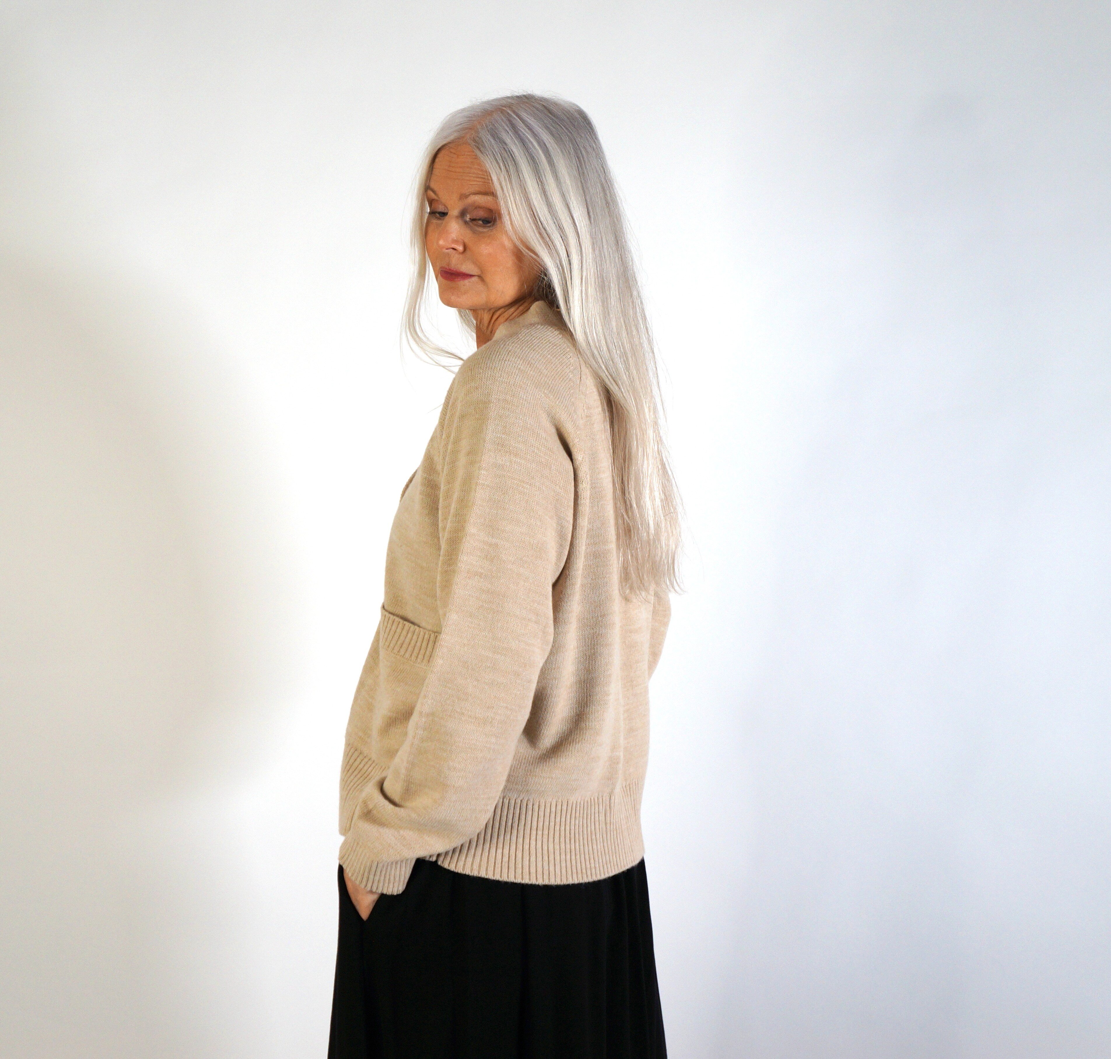 Felicia cardie - light beige melange