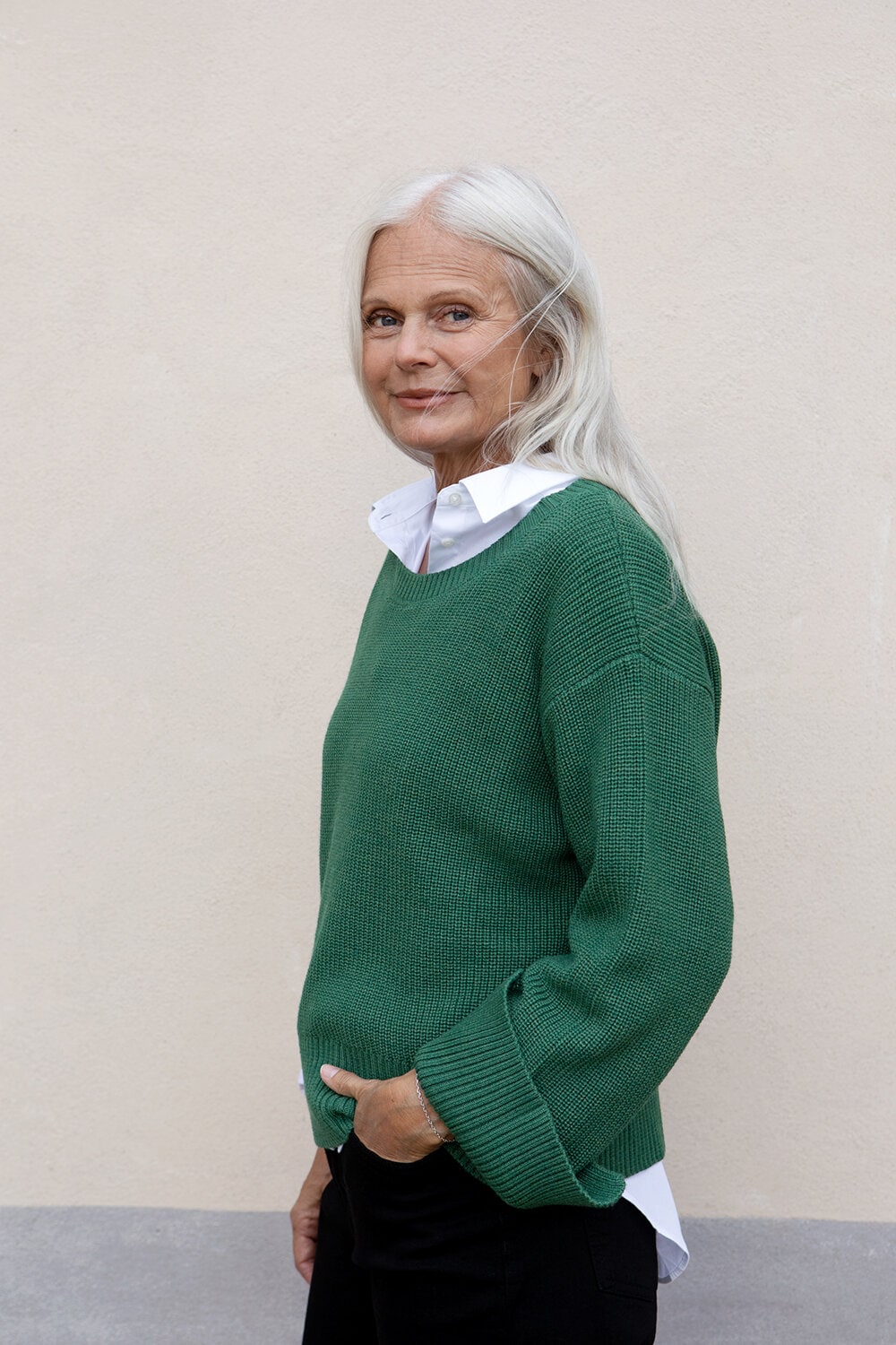 Rebecka knitted - green frost