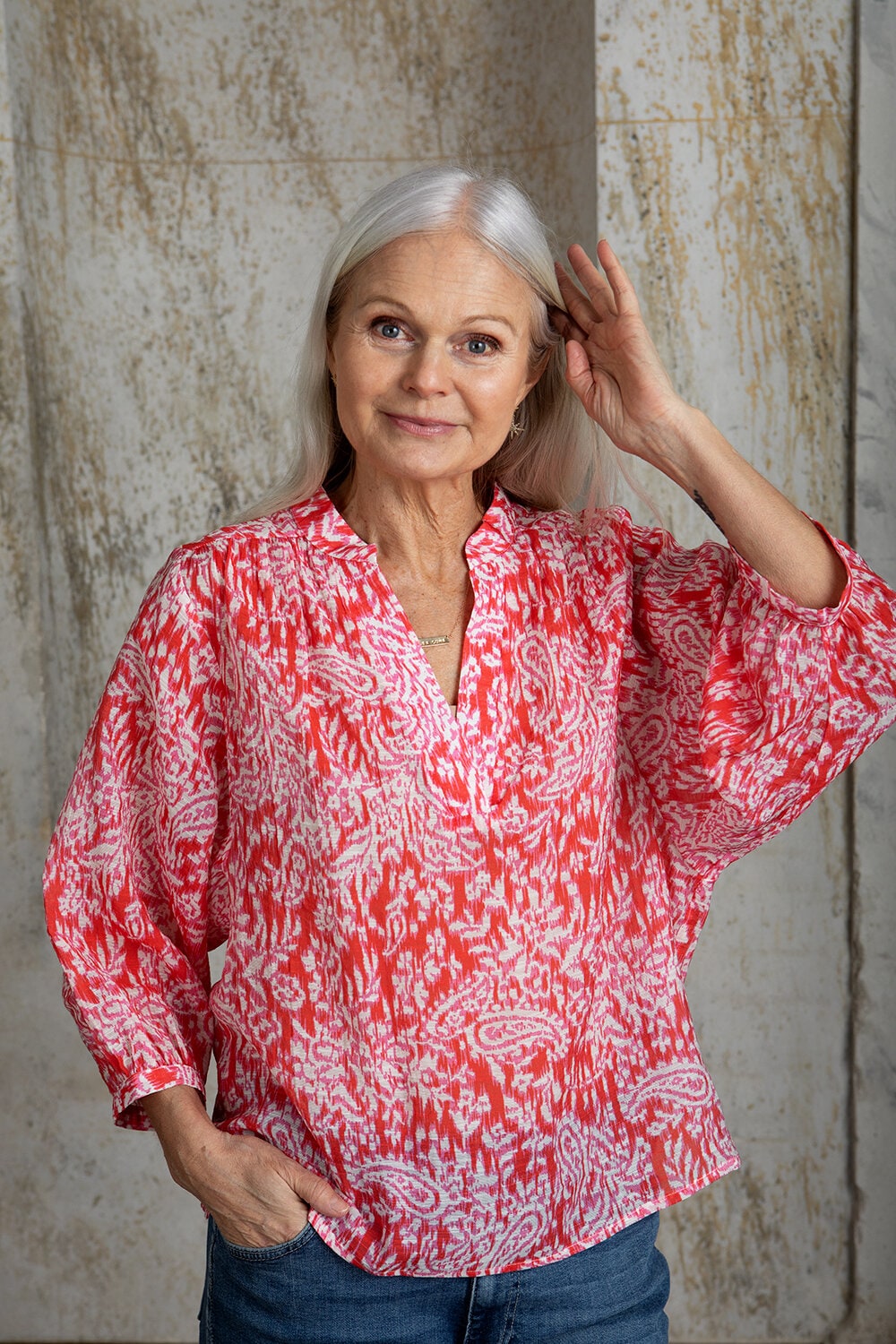 Cheryl blouse - girona pink
