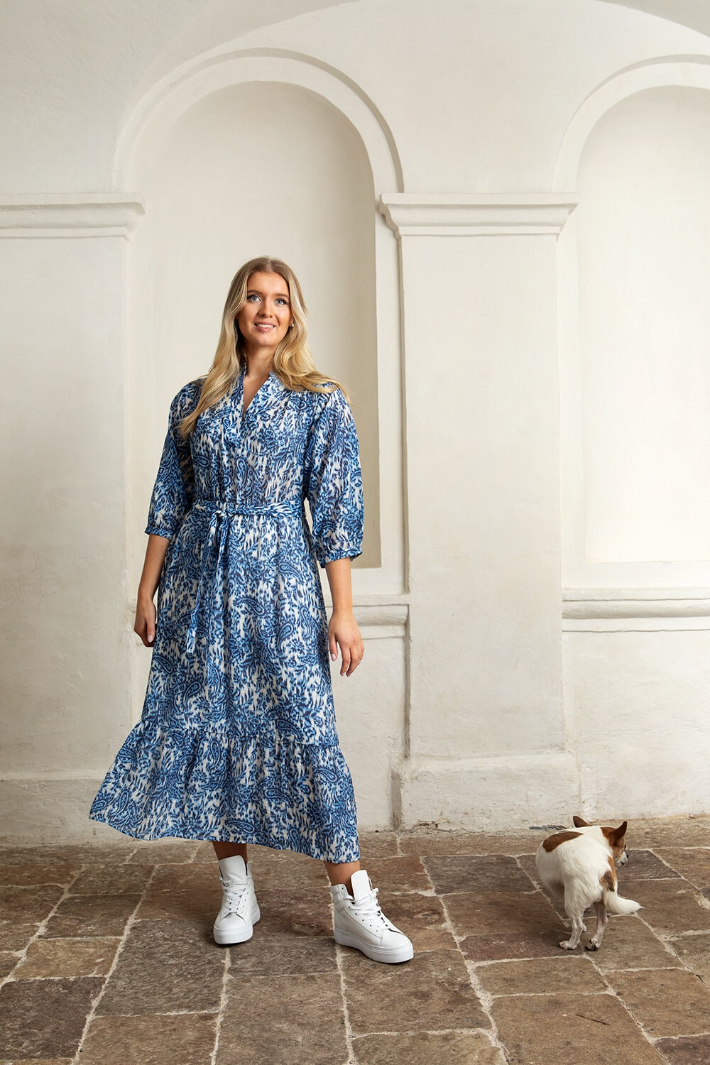 Elvira dress - girona blue